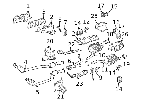 Exhaust Components for 2010 Mercedes-Benz SLK 350 #0