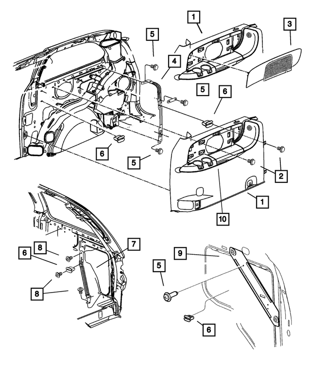 RT62XT5AE - Interior Trim: Quarter Trim Panel for Mopar Image