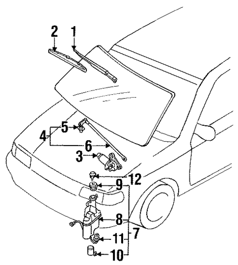 Wipers for 1991 Mazda Protege #0