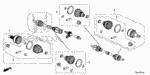 44014TR0A01 - Chassis: JOINT SET, OUTBOARD (GKN) for Honda Image