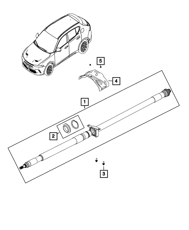 68246059AA - : Drive Shaft Center Bearing Bracket for Mopar Image