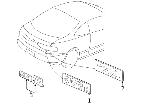 Exterior Trim - Rear Body for 1998 Acura Integra #0