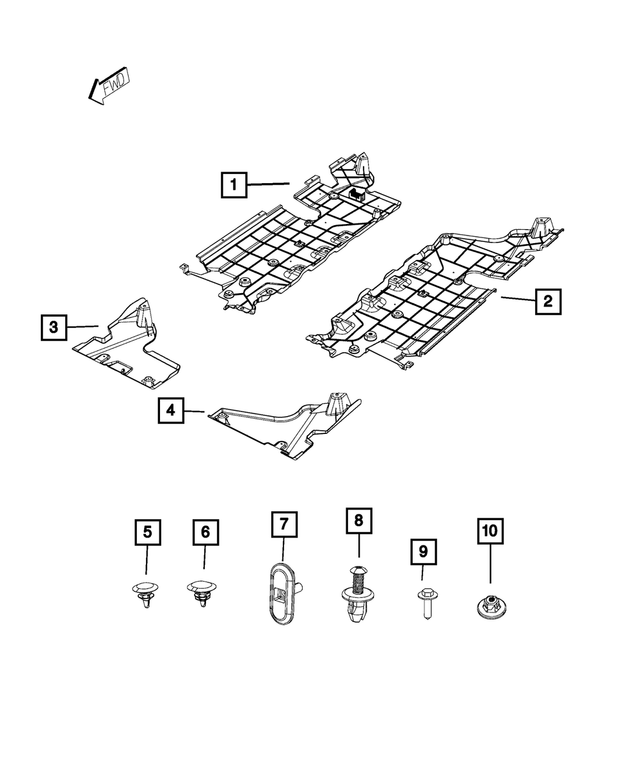 68246834AA - Body Sheet Metal Except Doors: Floor Pan Shield for Mopar Image image