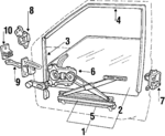 8240221001 - : 1986-1989 Hyundai Excel - Window Regulator for Hyundai: Excel Image
