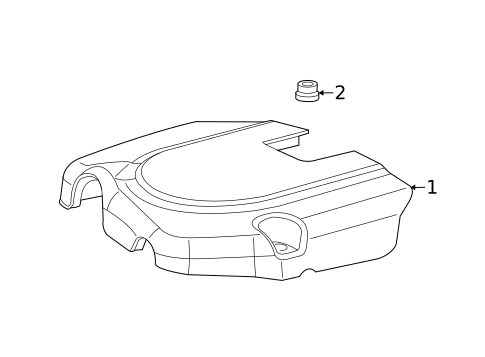 Engine Appearance Cover for 2014 Volkswagen Routan #0