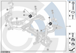 31122318452 - Front Axle: Repair Kit, Rubber Bushing, Control Arm for Mini Image