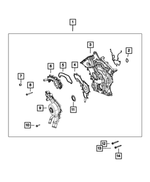 5184495AH - 3.6L Gas; Engine: Chain Case Cover for Mopar Image image