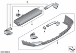 18302358257 - Retrofitting / Conversion / Accessories: Tailpipe Tip, Chrome for BMW: X6 35i, X6 35iX Image image