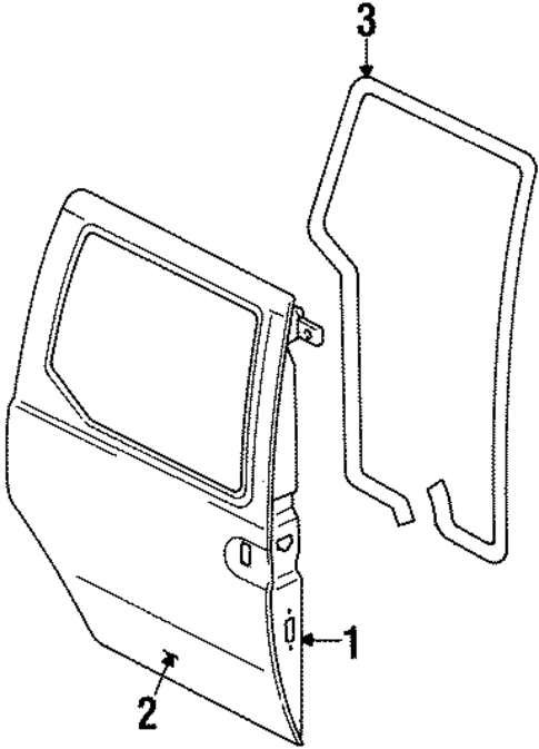 Door & Components for 2001 Mercury Villager #1