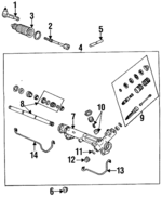 F6ZZ3504DCRM - : 1996-1998 Ford Mustang - Steering Gear for Ford: Mustang Image