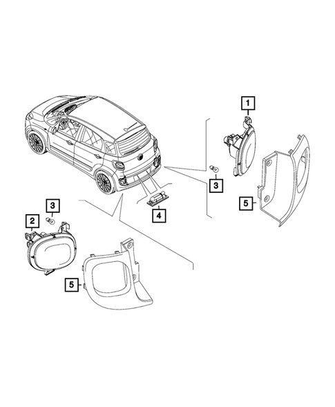 Lamps-Interior and Exterior for 2017 Fiat 500L #4