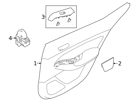 Interior Trim - Front Door for 2019 Nissan Altima #1
