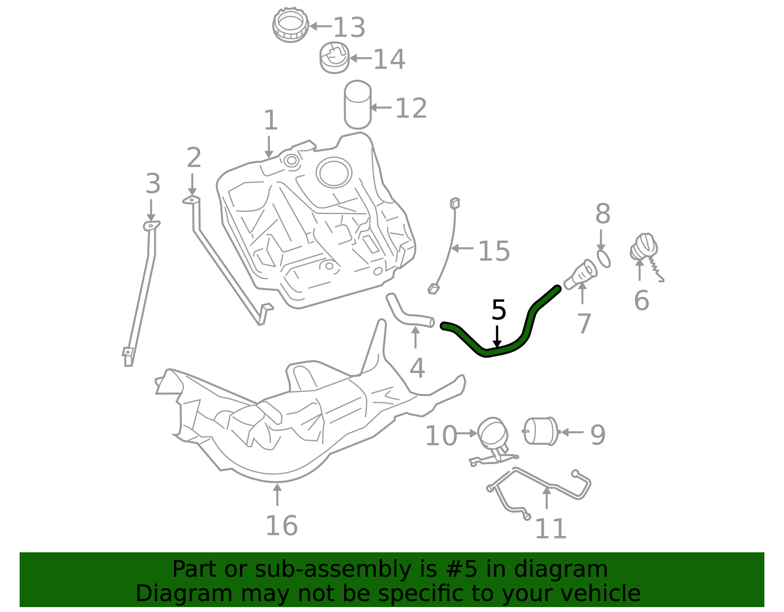 2005-2010 Volvo Fuel Tank Filler Neck 30647066 | TascaParts.com