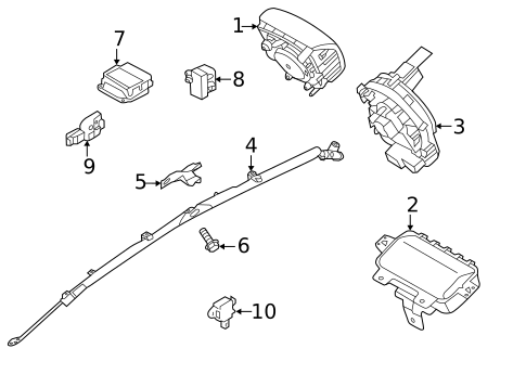 Air Bag Components for 2014 Hyundai Accent #0