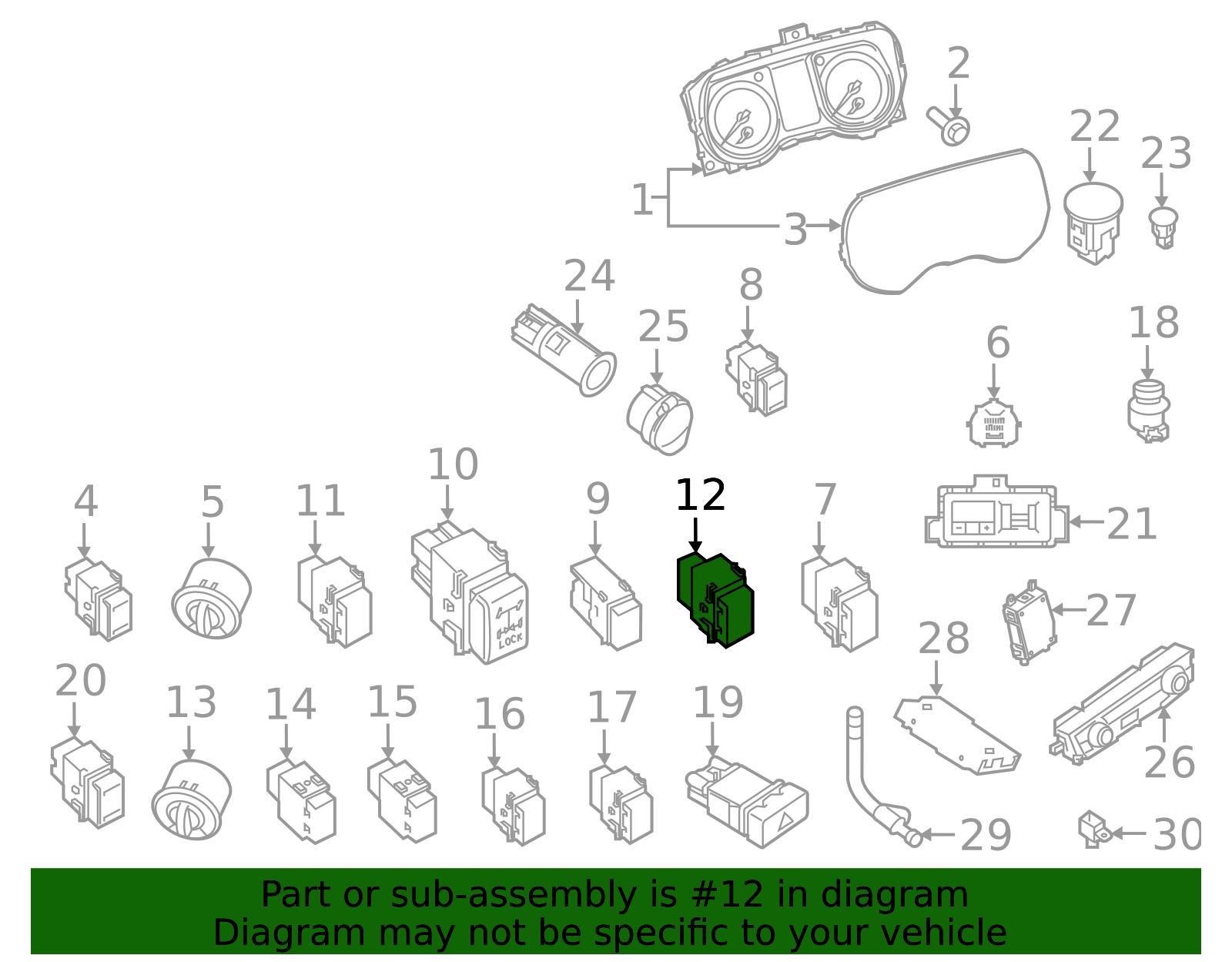 2014-2026 Nissan Switch 25145-4BA0A | My Nissan Part