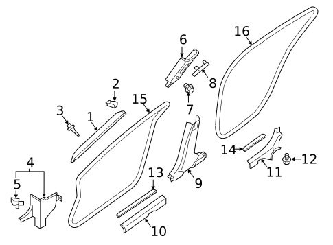 Interior Trim - Pillars for 2022 Nissan Maxima #0