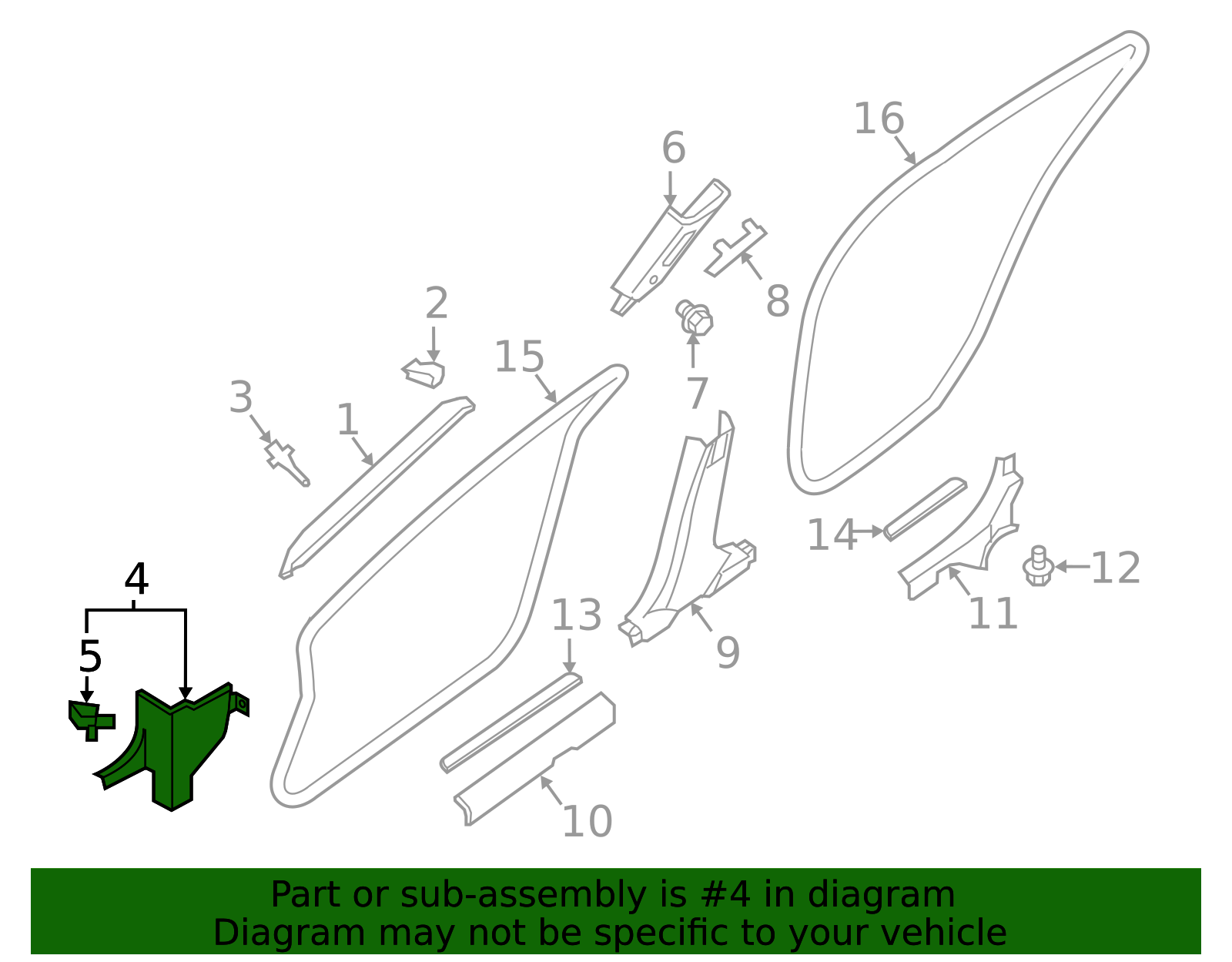 2013-2023 Nissan Kick Panel Trim 66901-3TA0A | Bill Kay Nissan Parts