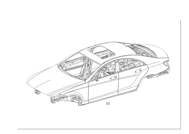 2186002305 - Body Shell: Body-in-White for Mercedes-Benz: CLS400, CLS550, CLS63 AMG, CLS63 AMG S Image image