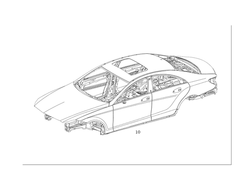 Body Shell for 2014 Mercedes-Benz CLS63 AMG S #0