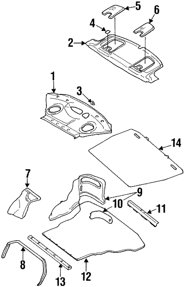 794070400 - : Pkg Tray Trim Clip for Subaru Image