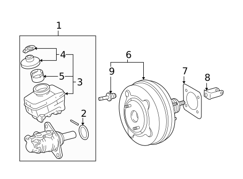 Master Cylinder - Components On Dash Panel for 2011 Lexus GS350 #0