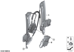 61359854232 - : Drive, Window Lifter, Rear Right for BMW Image