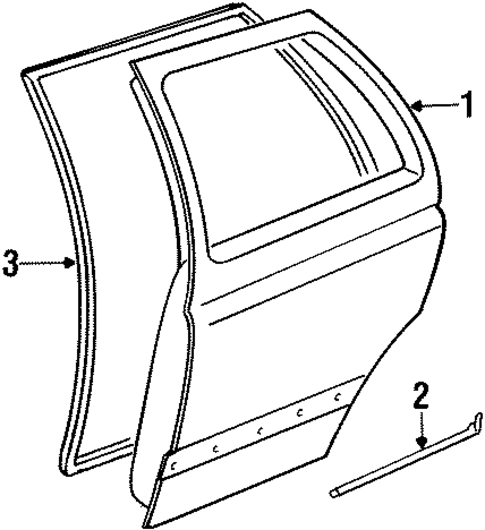 Door & Components for 1994 Volkswagen Jetta #0