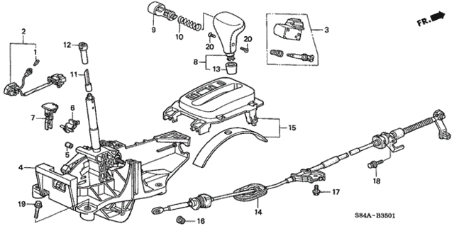 Select Lever (2) for 2002 Honda Accord #0