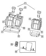 1PA18XDVAB - Interior Trim: Rear Headrest for Ram: 1500 Image