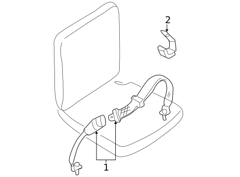 Rear Seat Belts for 1998 Nissan Frontier #0
