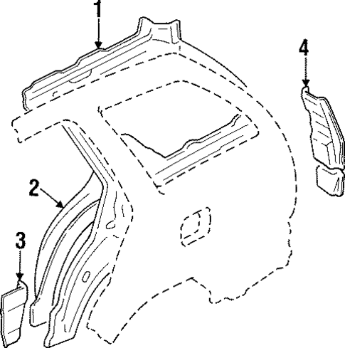 Inner Structure for 1997 Ford Escort #1