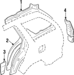 F7CZ7427859AA - Body: Inner Quarter Panel for Ford Image image