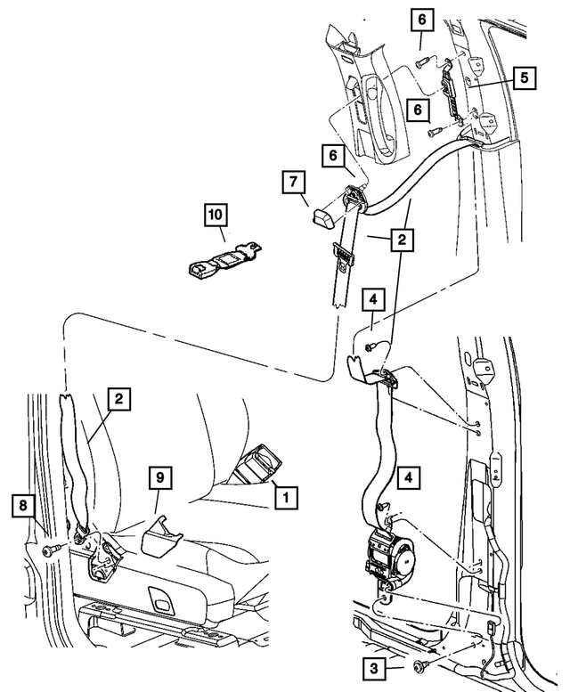 6509951AA - Interior Trim: Pan Head Screw for Mopar Image