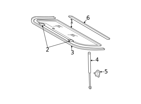 Glass - Lift Gate for 2005 Jeep Wrangler #0