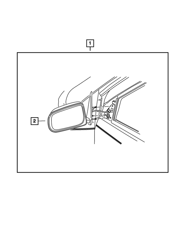 82210283 - Mopar Accessories - Component Parts: Outside Rearview Mirror for Mopar Image