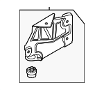64125A3B0D8 - HVAC: A/C Condenser Mount for BMW Image