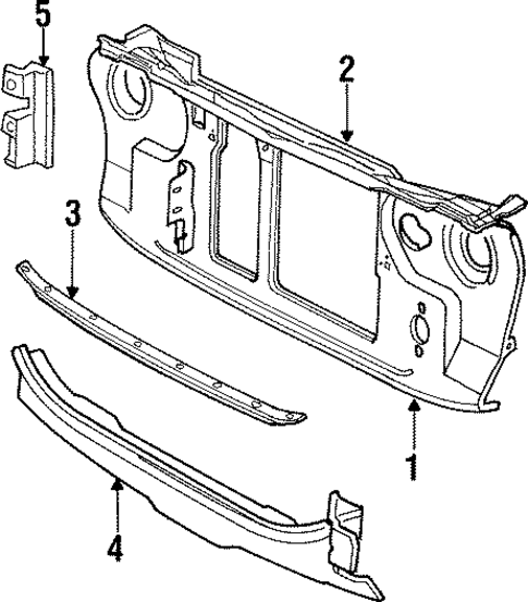 Radiator Support for 1984 Chrysler Town & Country #0