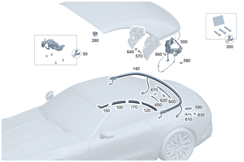 Soft Top Mechanical Components for 2025 Mercedes-Benz SL43 AMG #0