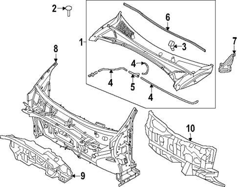 Cowl for 2025 Kia EV9 #0