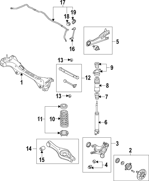 Rear Suspension for 2011 Hyundai Sonata #0