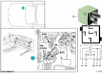 61368373700 - Vehicle Electrical System: Relay, Make Contact, White Green for BMW Image