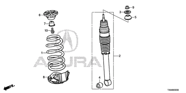 Rear Shock Absorber for 2016 Acura RDX #0