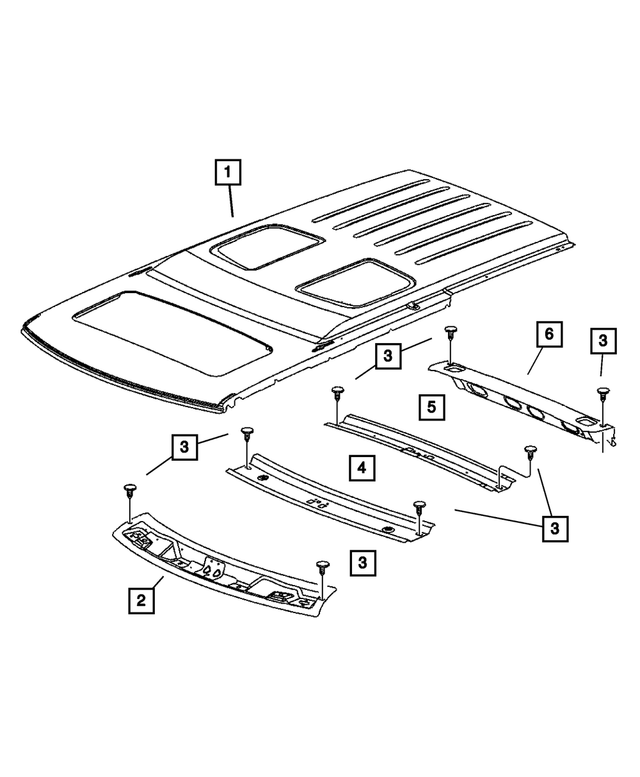 55369012AD - Body Sheet Metal Except Doors: Panel Header for Mopar Image