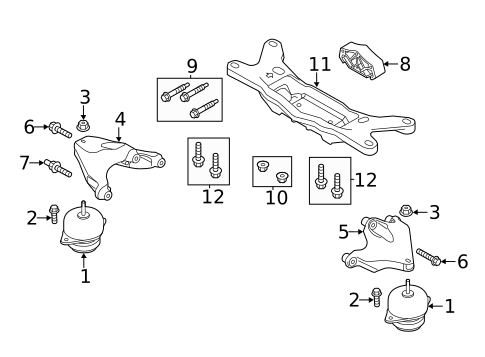 Engine & Trans Mounting for 2017 Ford Mustang #0