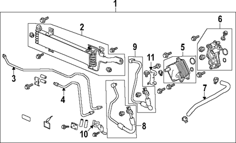 Trans Oil Cooler for 2023 Acura MDX #0
