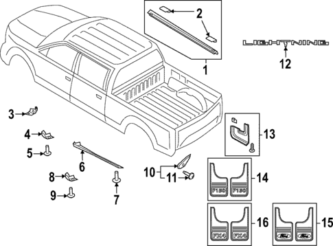 Exterior Trim - Pick UP Box for 2022 Ford F-150 Lightning #0