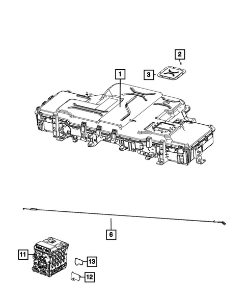 Battery, Battery Tray and Cables for 2023 Jeep Wrangler #1