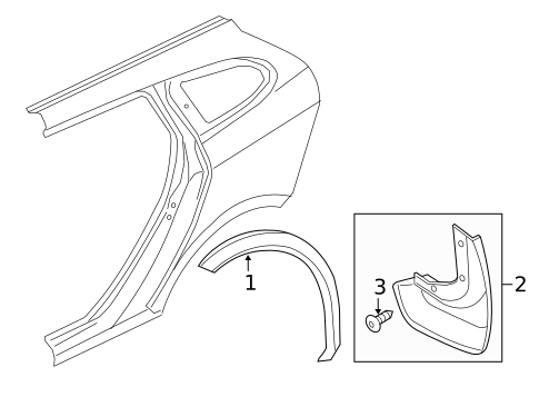 Exterior Trim - Quarter Panel for 2018 Volvo V60 #0
