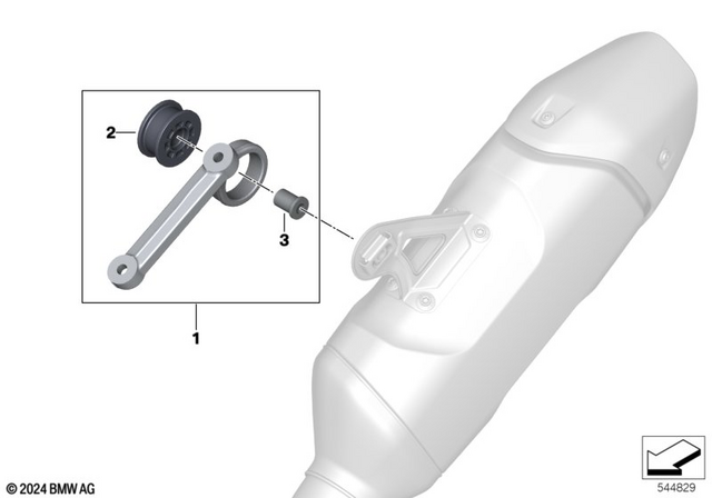 46717108002 - Exhausts &amp; Performance: Holder, Rear Muffler -  for BMW-Motorrad Image