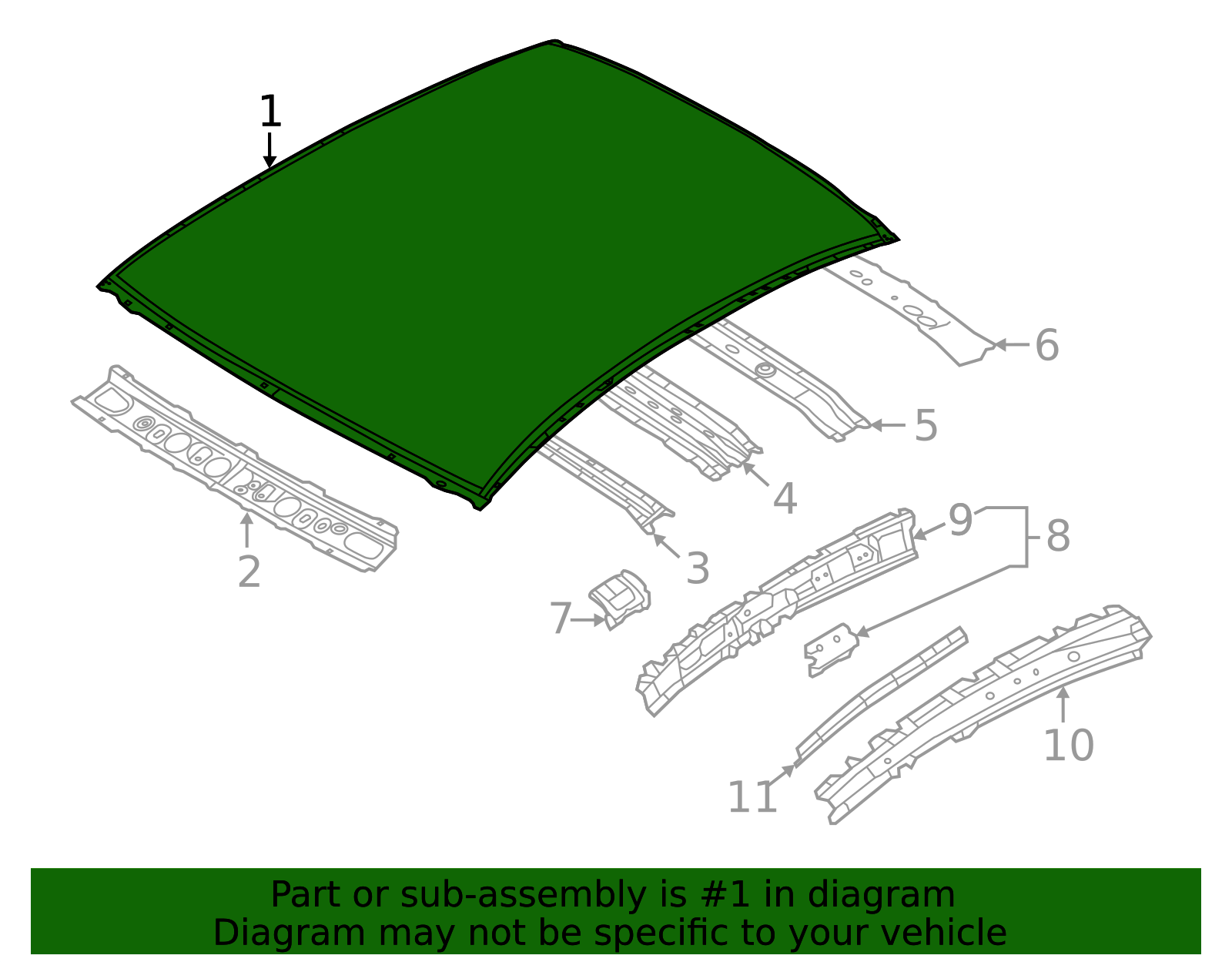M.Nページ BHY8-70-600A - Roof Panel | Mazda Parts Factor